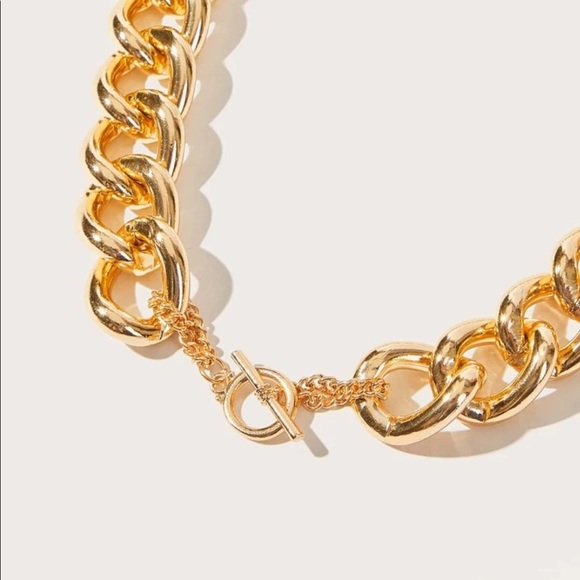 ¥18k Cuban Chunk Gold Neckalce - Picture 4 of 4